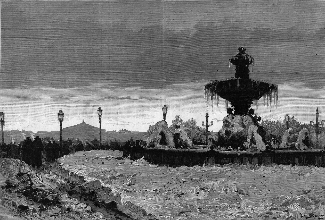 Paris kar altında, 1879-1880 kışı: don sırasında Place de la Concorde