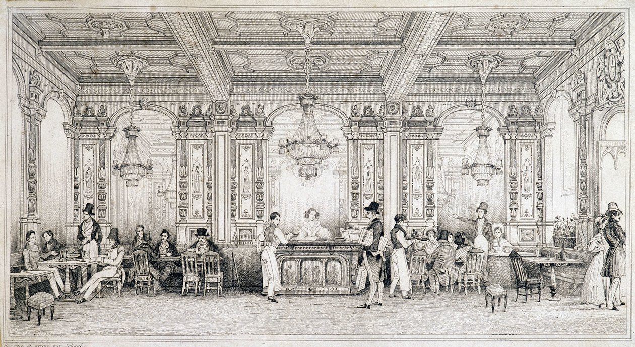 19. yüzyılın başında Paris kafesi. by French School