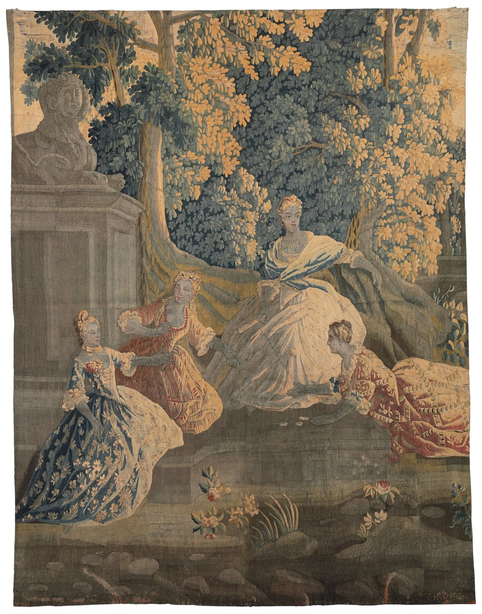 Pastoral goblen, Aubusson veya Felletin, 18. yüzyılın üçüncü çeyreği by French School