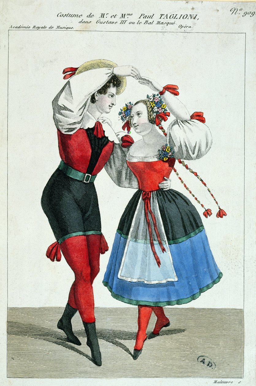 Paul Taglioni (1808-84) ve karısı Anna Galster, Gustave III