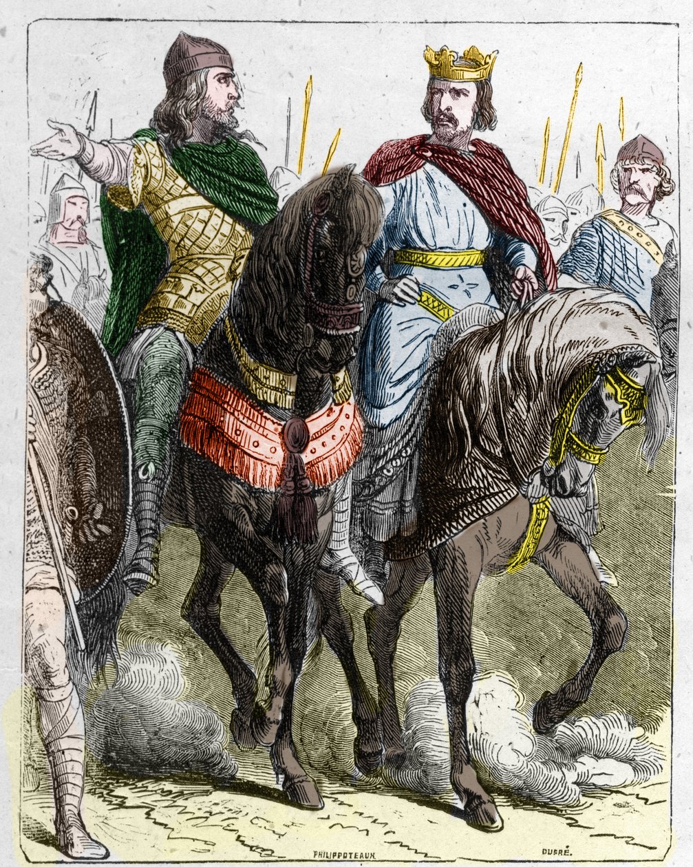Pepin le Gros veya Pepin le Jeune (645 -714) olarak bilinen Pepin II de Herstal, 691'den 695'e kadar Frank kralı Clovis III ile birlikte. by French School