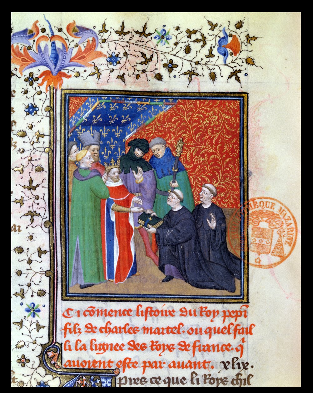 Kısa Pepin (c.715-68) Frankların Kralı by French School