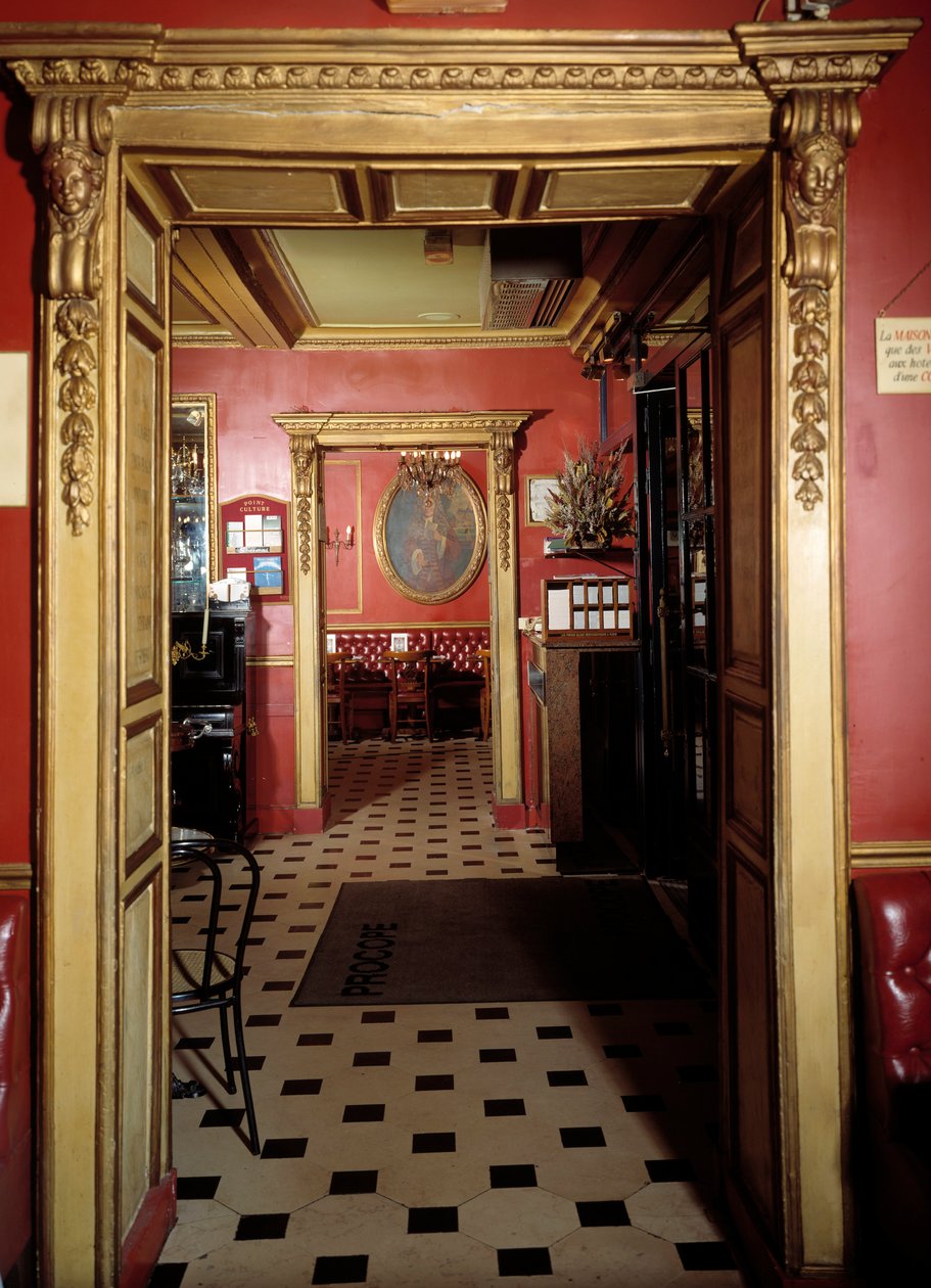 Procope kafesinin perspektif görünümü, Paris by French School