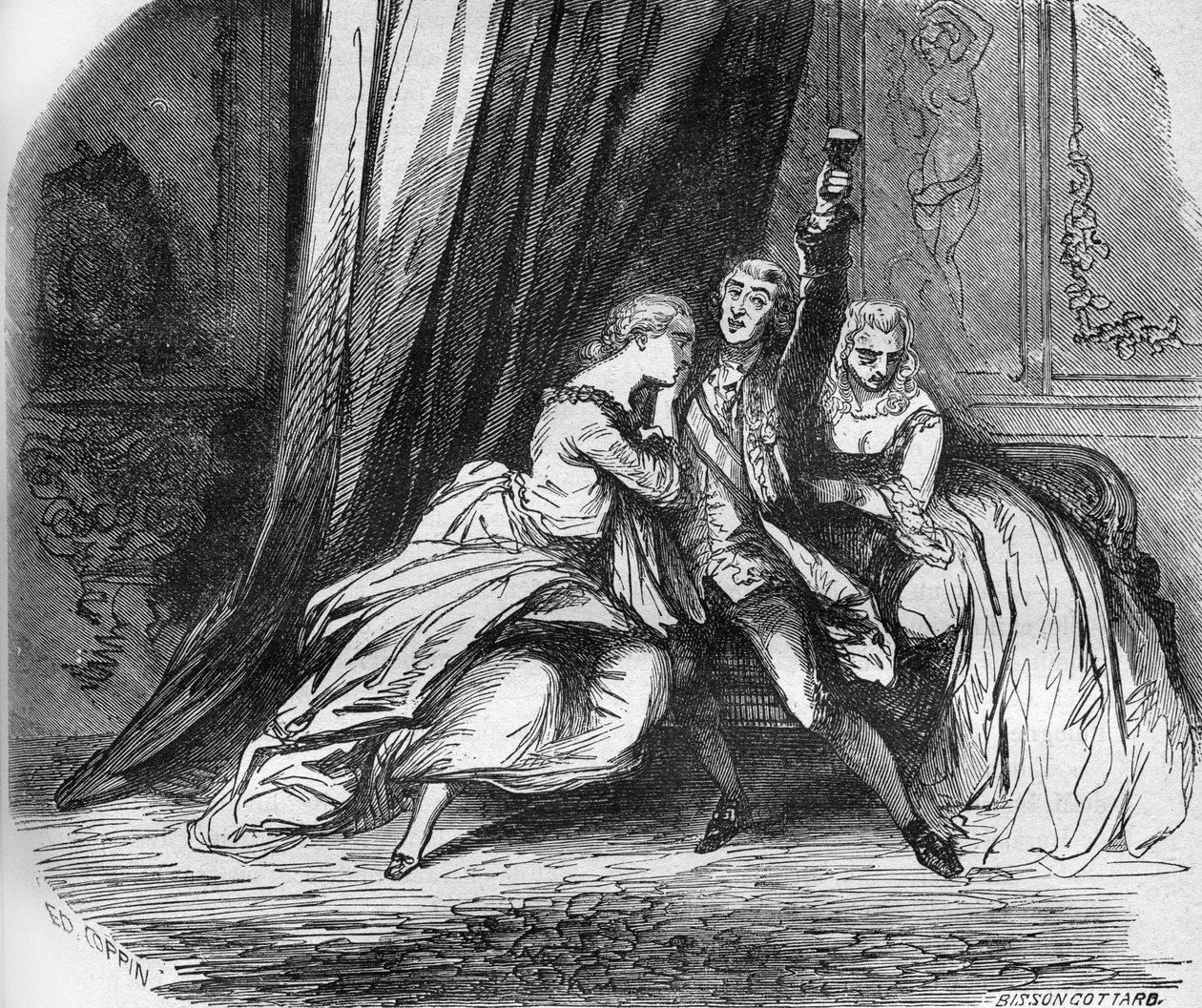 Philip II Orleans Dükü (Naip) (1674-1723) ve iki kızı Marie Louise Elisabeth d