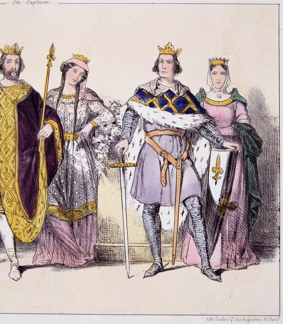 Philippe Auguste ve Isabelle de Hainaut - “Fransız monarşisi baskılarda”” by French School