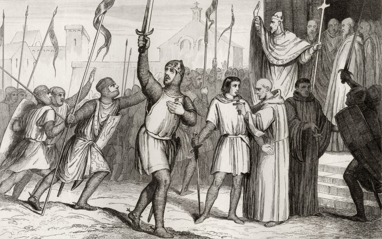 Philippe I (1052-1108) ve Pope Urban II (c.1035-99), Colart
