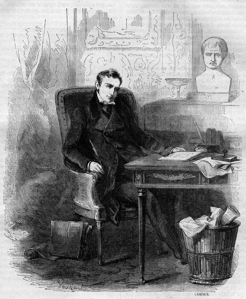 Philippe Paul (Philip-Paul) de Segur (1780-1873), Fransız diplomat ve tarihçi, Rus kampanyasını yazıyor. 1856