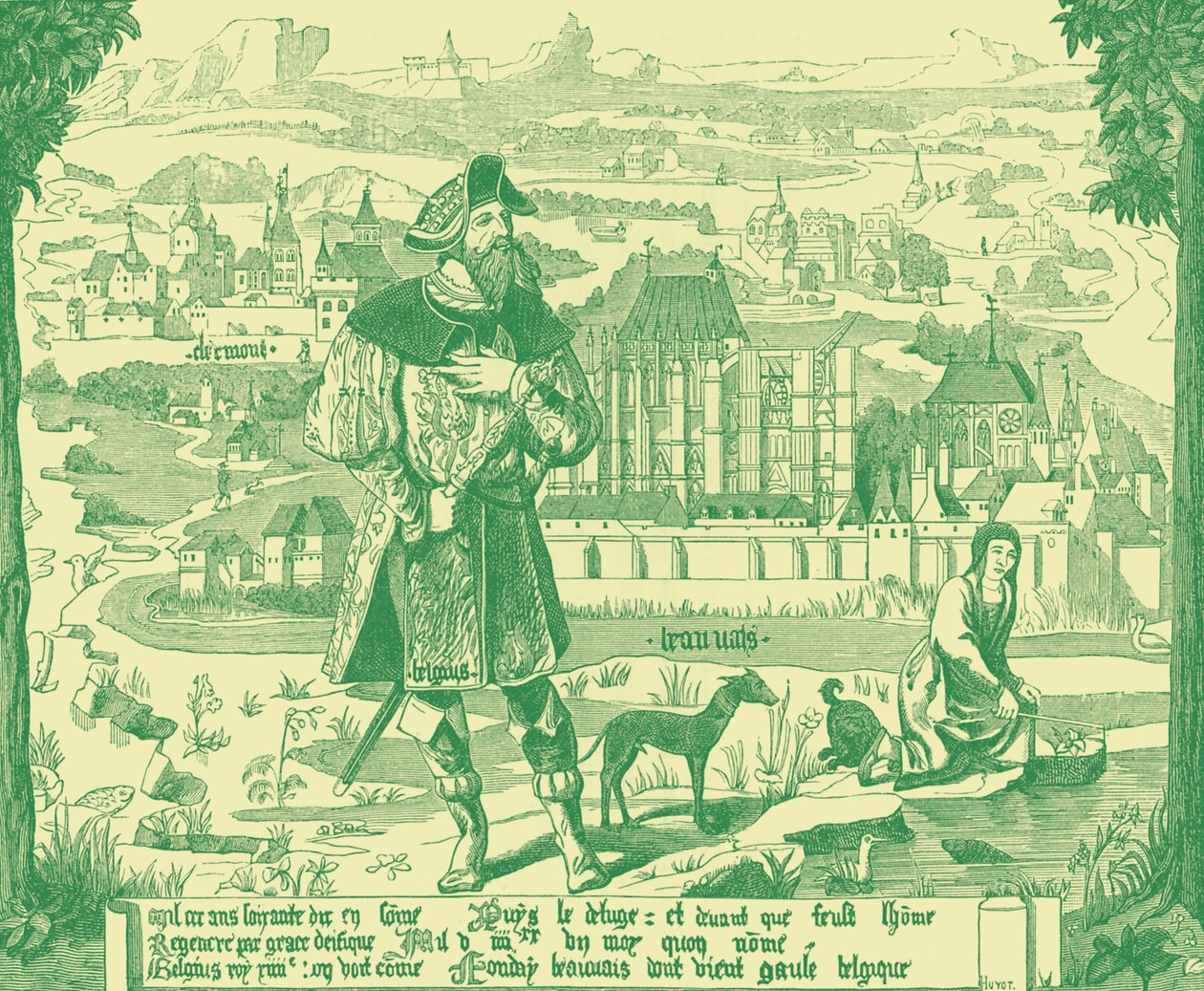"Clermont en Beauvais Haritası" by French School