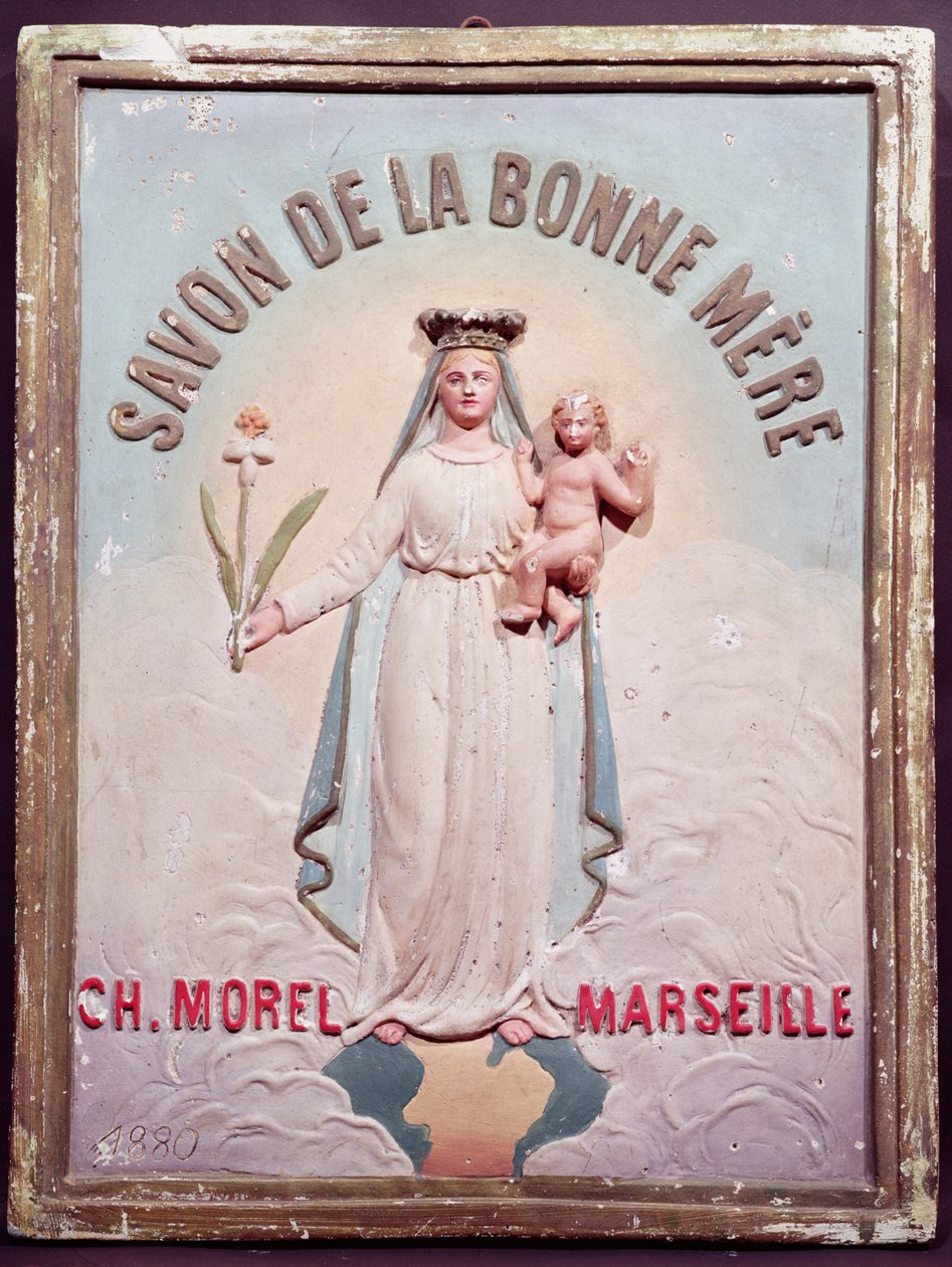 Plak reklamı Savon de la Bonne Mere, 1880 (alçı) by French School