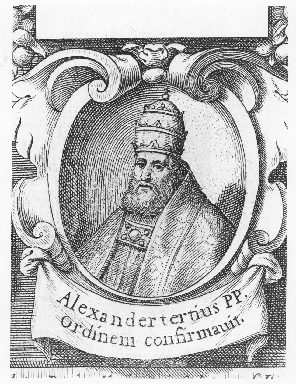 Papa Alexander III (gravür) by French School