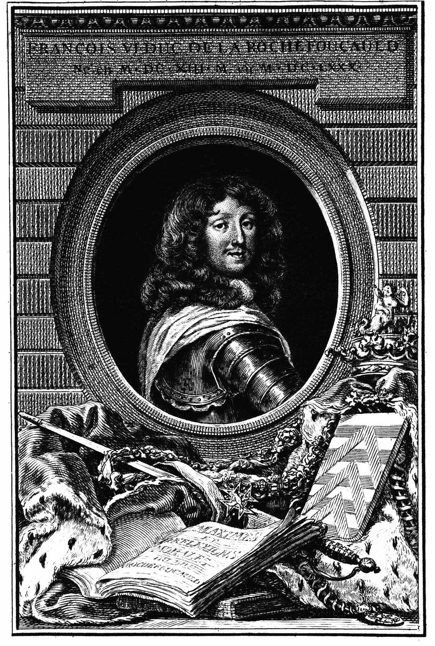 Portre François 6, Rochefoucauld Dükü (1613-1680) - Aile Arşivleri. by French School