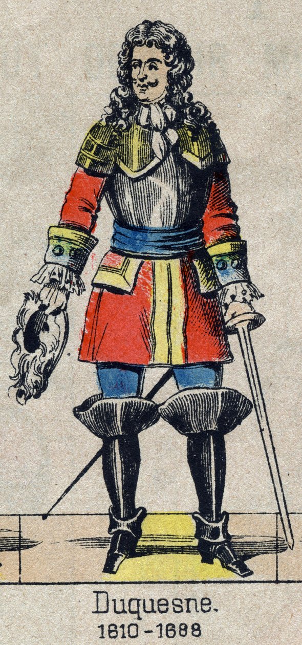 Abraham'ın Portresi, Marquis Duquesne (1610 - 1688), Fransız Marin. 19. yüzyılın sonundan Epinal görüntüsü. by French School