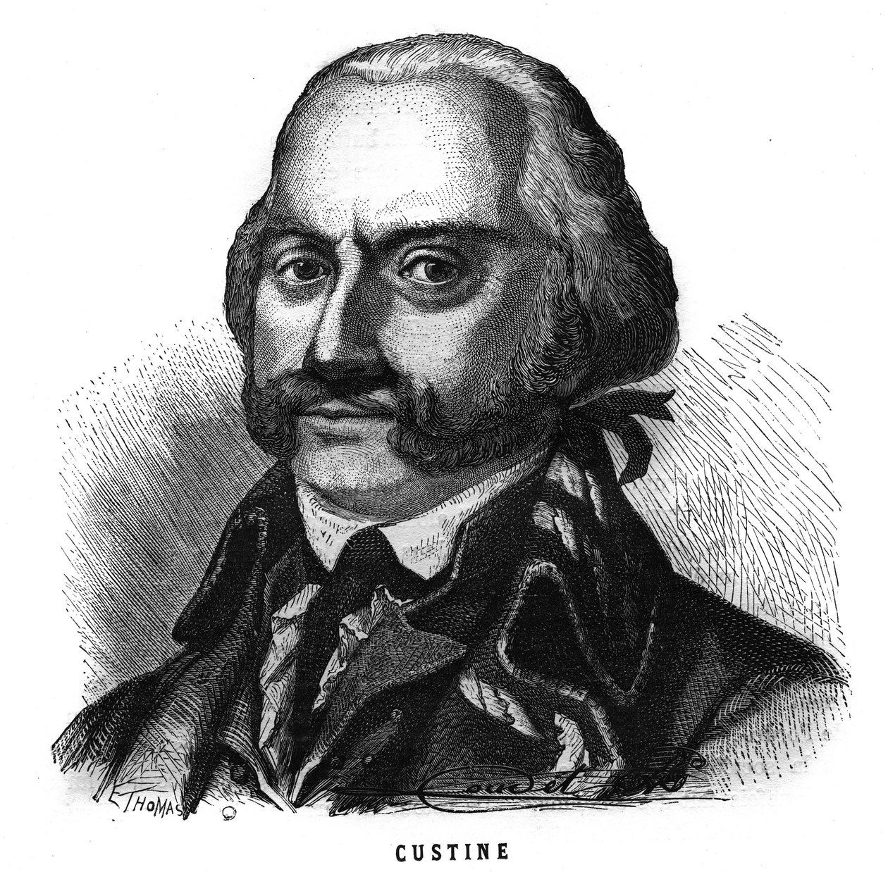 Adam Philippe de Custine (1740-1793) Fransız generalin portresi. Gravür “Les Illustrations De L