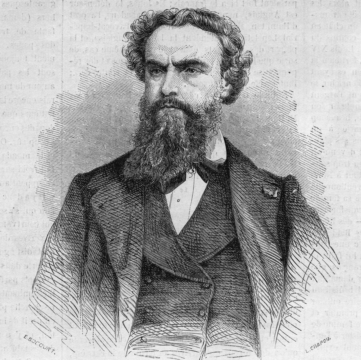Alexandre Cabanel (1823-1899), Fransız ressam. Gravür “” Le Monde Illustré” n°338, 3 Ekim by French School