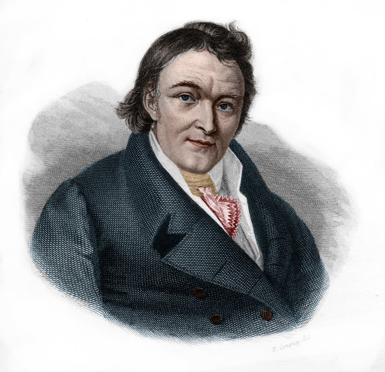 Aloys Senefelder (1771-1834) Alman aktör ve oyun yazarı portresi. by French School