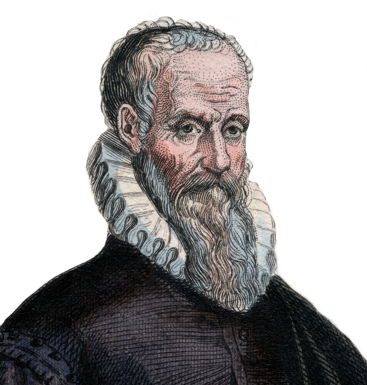 Ambroise Pare (1509-1590), Fransız cerrah portresi. by French School