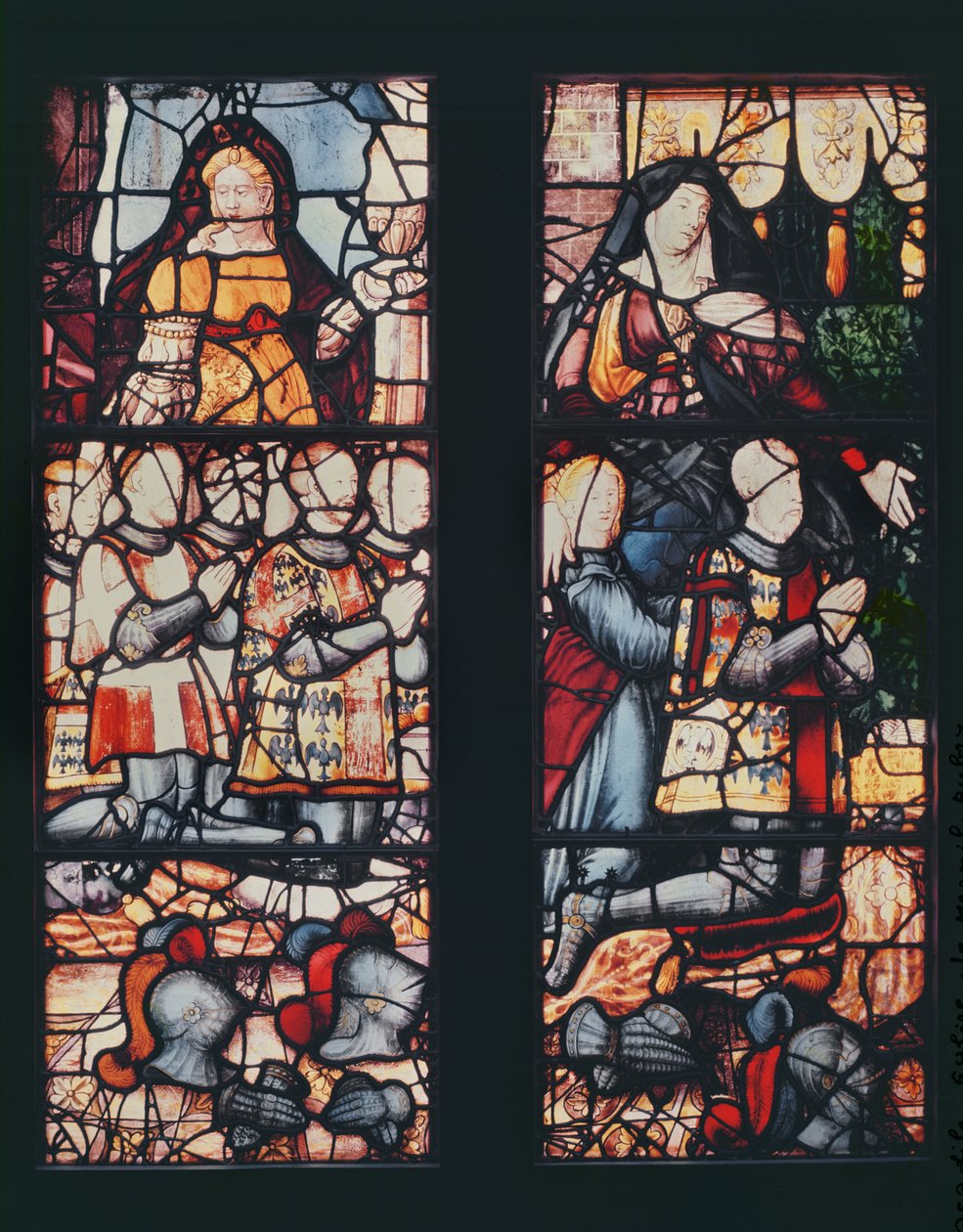 Anne de Montmorency (1493-1567) ve çocuklarının portresi, c.1555-60 by French School