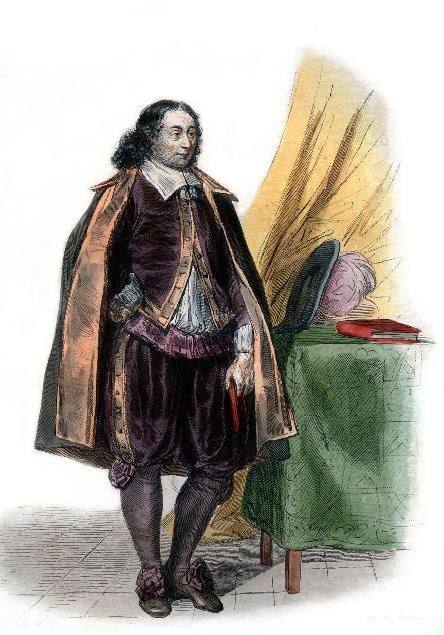 Blaise Pascal (1623-1662), Fransız matematikçi ve yazar portresi. by French School