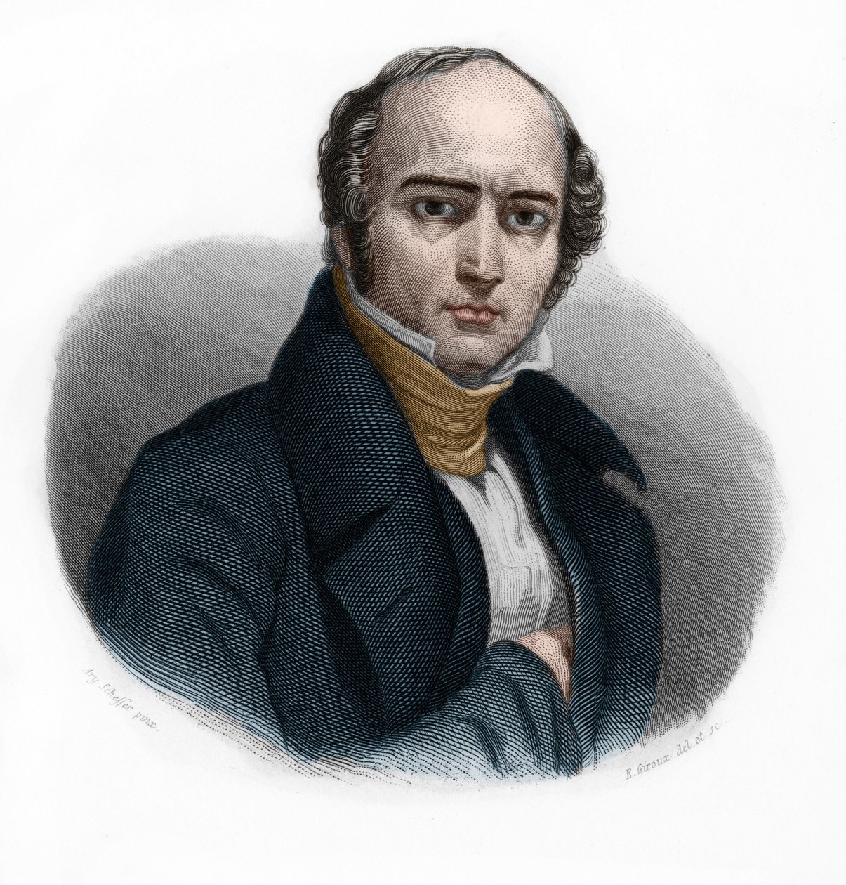 Camille Hyacinthe Odilon Barrot (1791-1873), Fransız politikacı portresi. Louis de Cormenin Timon tarafından “LIBRE DES SPEAKERS”ta. 1842. Özel koleksiyon. by French School