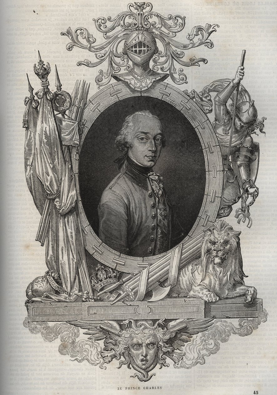 Avusturya-Teschen Charles-Louis (Avusturya Teschen Charles Louis) (1771-1847) (Erzherzog Karl von Osterreich) Avusturya Arşidükü, Teschen Dükü - Arşidük Charles, Teschen Dükü - "" Yeni Ulusal Ansiklopedi "den" Maurice La Charest tarafından by French School