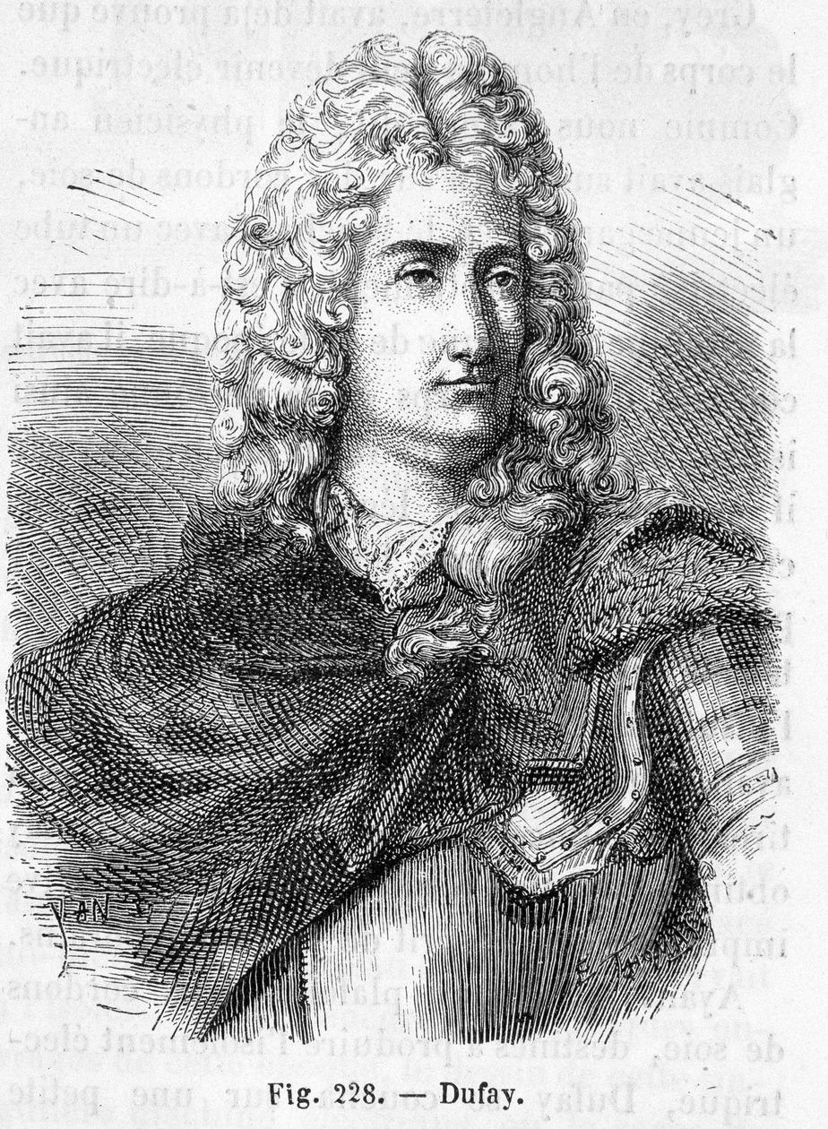 Charles François Du Fay (Dufay?) (1698 - 1739), Fransız kimyager ve fizikçi- Henri Martin tarafından “Histoire de France”da portresi by French School