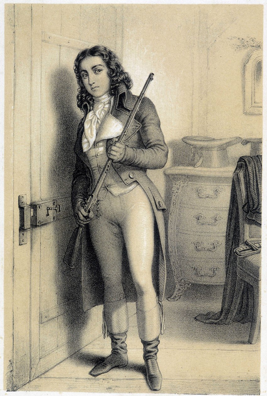 Charles Jean Marie Barbaroux (1767-1794), Fransız politikacı portresi. - Albert Maurin