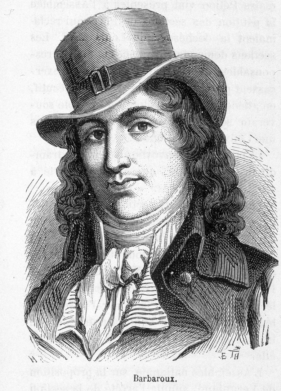 1792'de Tuileries alındığında Marsilya federasyonlarına liderlik eden Fransız politikacı Charles Jean Marie Barbaroux'nun (1767 - 1794) portresi. by French School