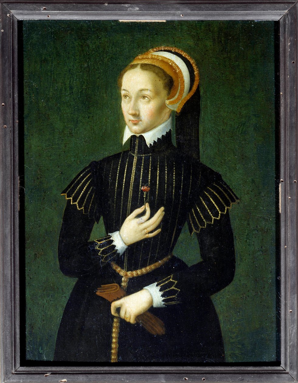 Claude de France'ın (1499-1524) portresi Fransa Kraliçesi ve I. François'in karısı 16. yüzyıla ait Anonim tablosu. Güneş 0,28x0,21 m Chantilly, Conde müzesi by French School