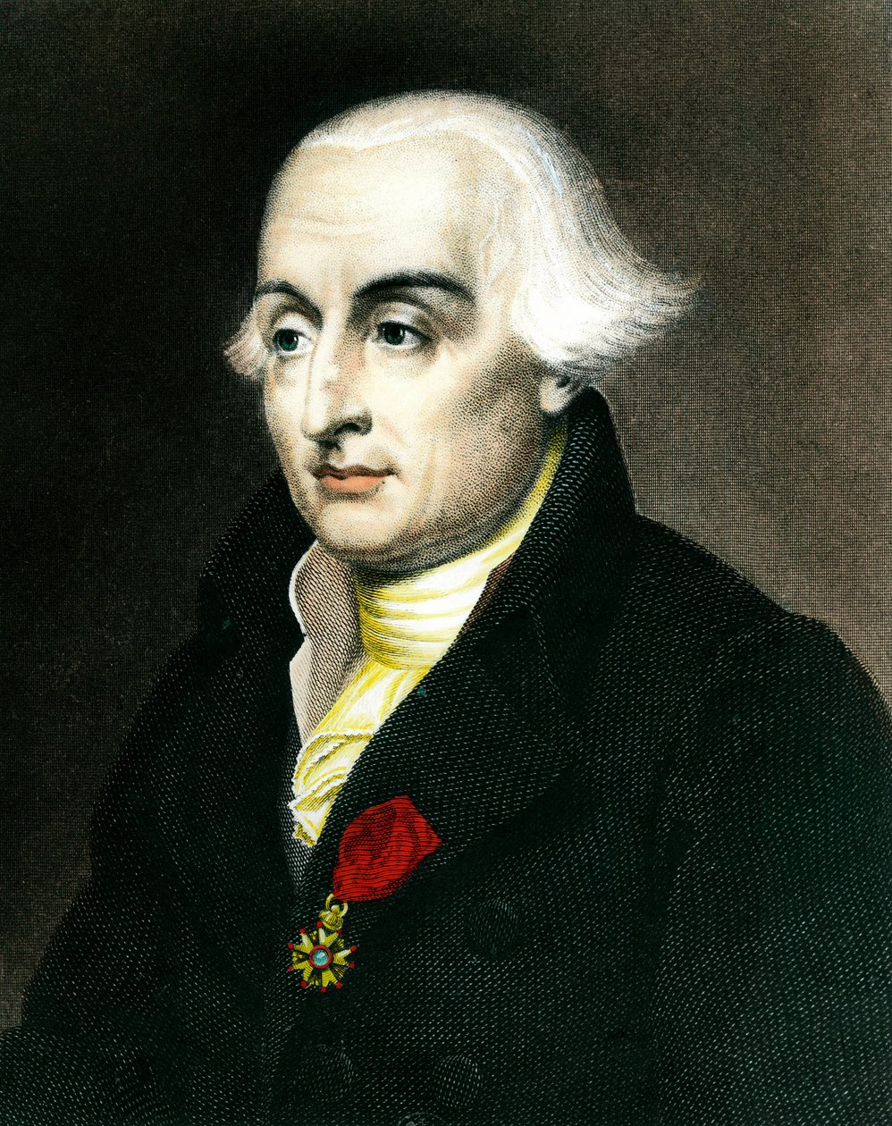 Kont Joseph Louis de Lagrange (1736-1813) Fransız matematikçi portresi. 19. yüzyıl Koleksiyon Particuliere gravürü by French School
