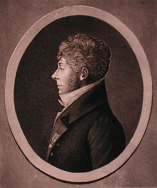 Edme Quenedey (1756-1830) tarafından oyulmuş Etienne-Nicolas Mehul (1763-1817) portresi (gravür) by French School
