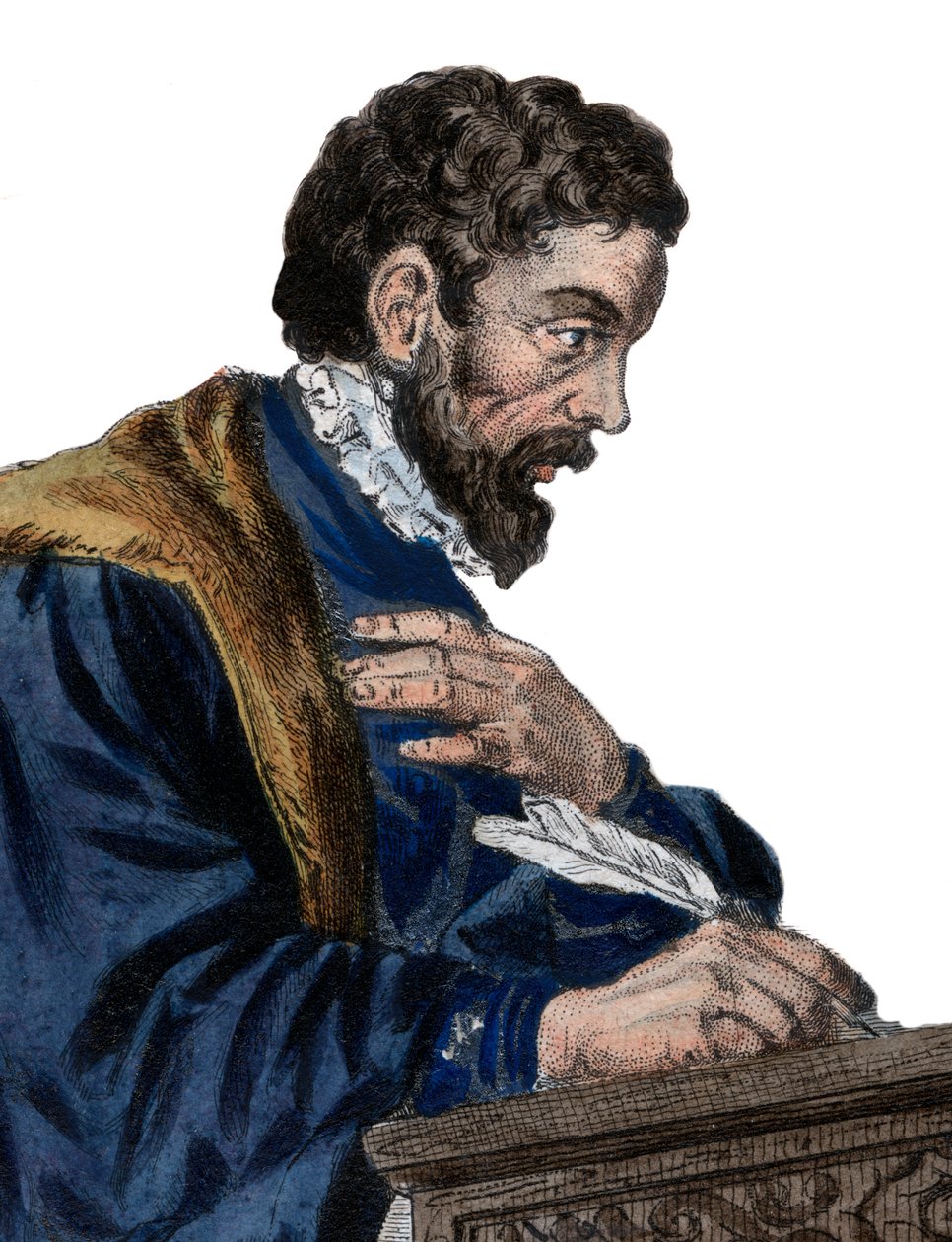 Etienne Jodelle (1532-1573), Fransız oyun yazarı ve şairin portresi. by French School