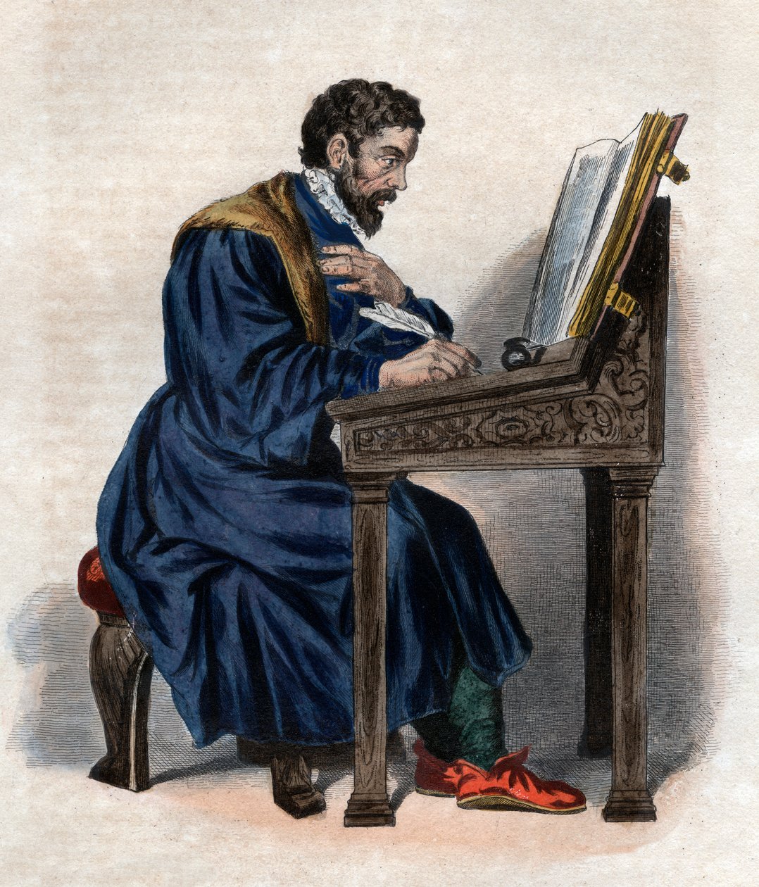 Etienne Jodelle (1532-1573), Fransız oyun yazarı ve şairin portresi. by French School