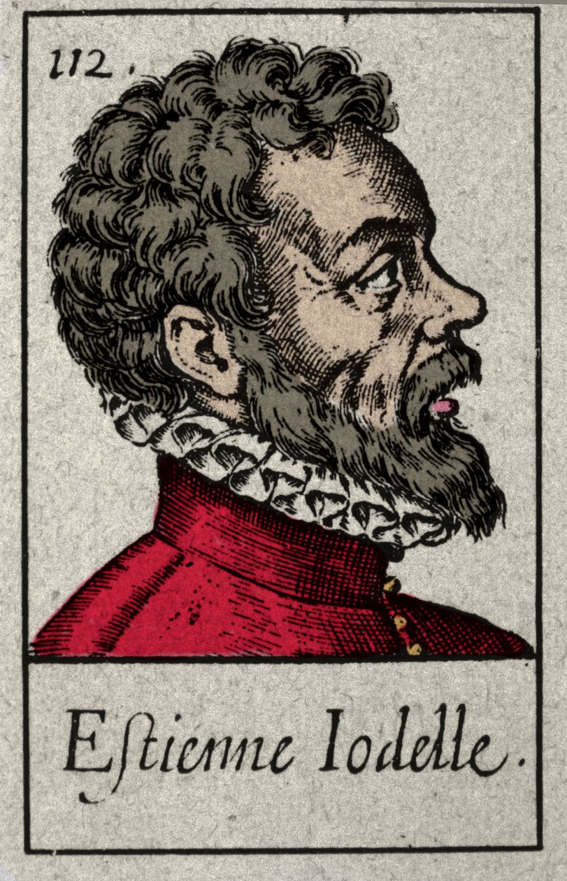 Etienne Jodelle (1532-1573), Ülker hareketinin Fransız şair üyesi portresi. 19. yüzyılın gravürü. by French School