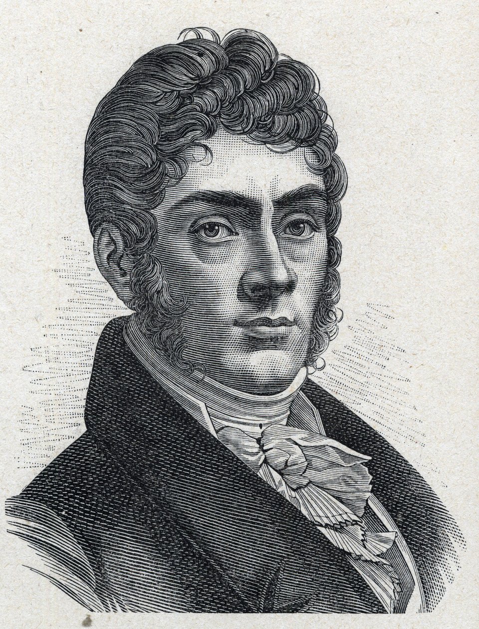 Etienne Nicolas Mehul (1763-1817) Fransız bestecinin portresi. 1889