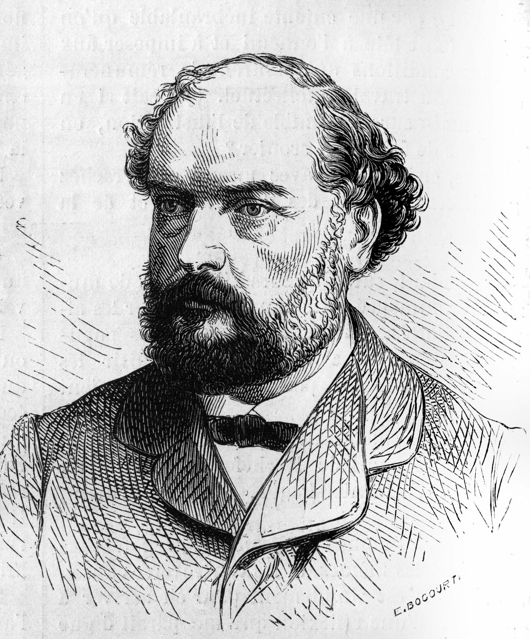 François Desire Bancel (1822-1871), Fransız politikacı portresi. 5 Haziran tarihli “” The Illustrated World” n°634
