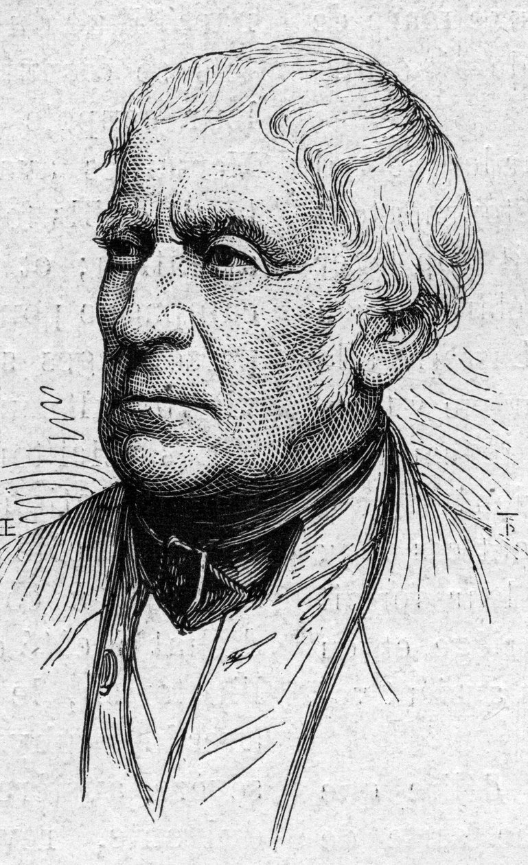 Francois Guizot (1787-1874), Fransız politikacı, tarihçi ve akademisyen portresi. 14 Mart 1874 tarihli “Le Monde Illustré” n°883