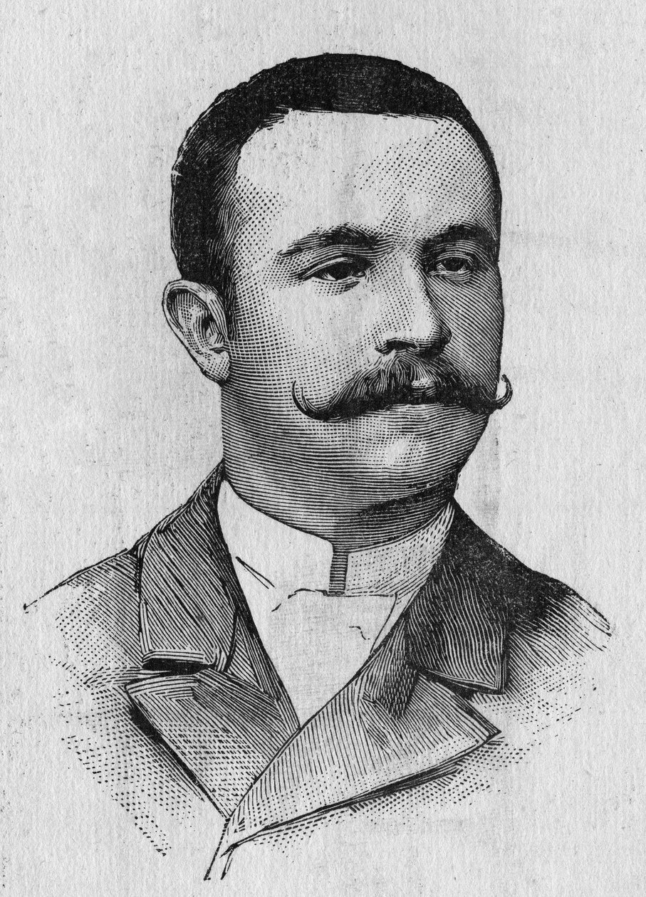 Francois Lhoste (1859-1887), Fransız havacılık portresi - “” Album de la Science; ünlü bilim adamları; Grandes inkar ediyor””” 1896. by French School