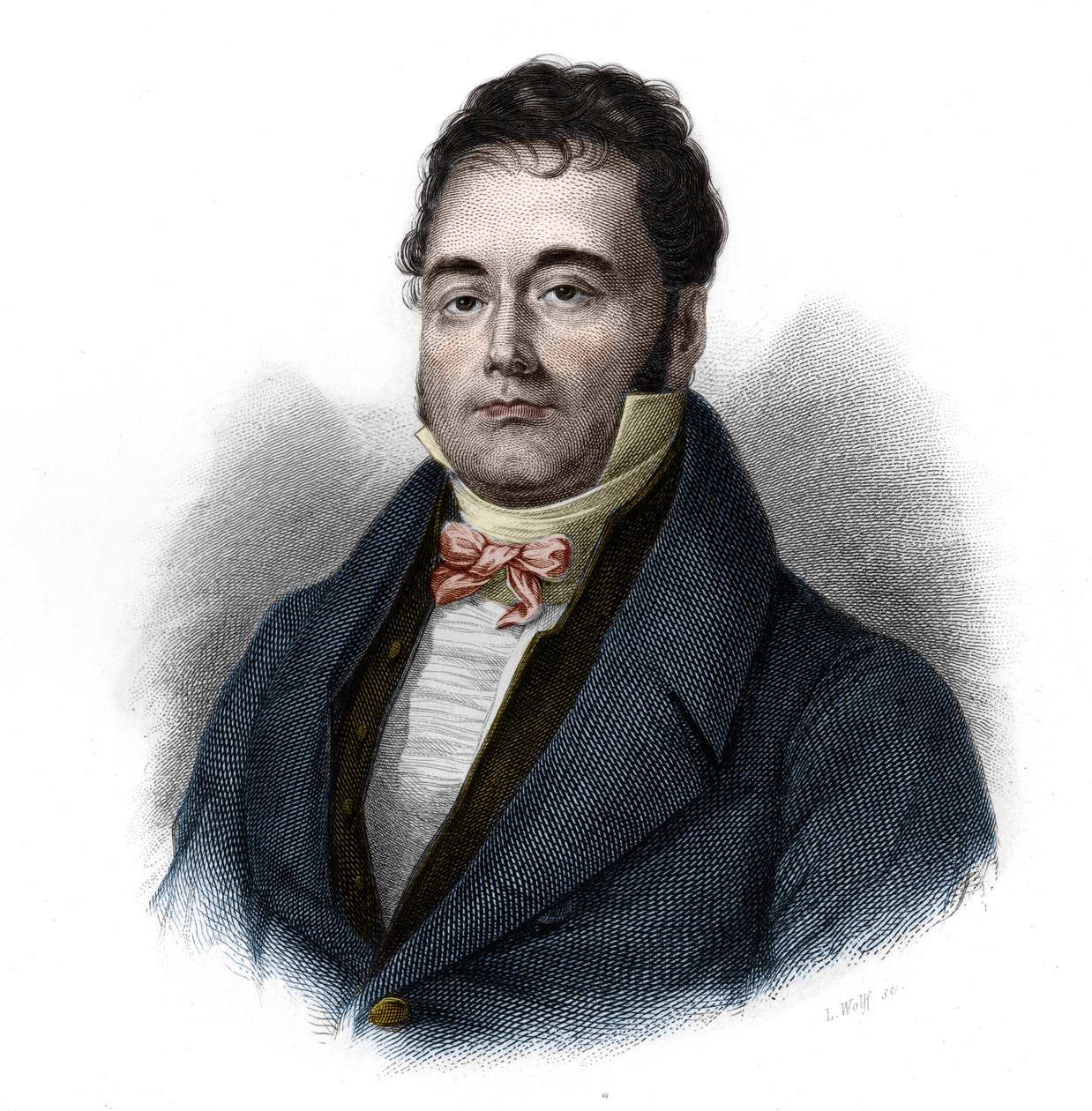 François Mauguin (1785-1854), Fransız politikacı portresi. Louis de Cormenin Timon tarafından “LIBRE DES SPEAKERS”ta. 1842. Özel koleksiyon. by French School
