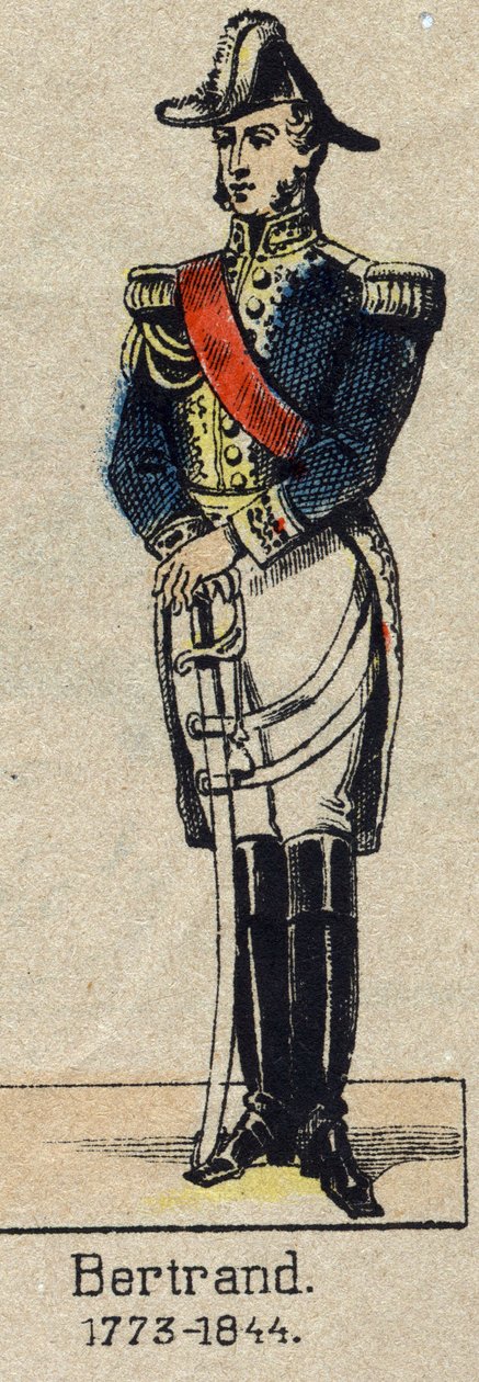General Henri-Gatien Bertrand'ın (1773-1844), İmparatorluk Kontu'nun portresi. 19. yüzyılın sonundan Epinal görüntüsü. by French School