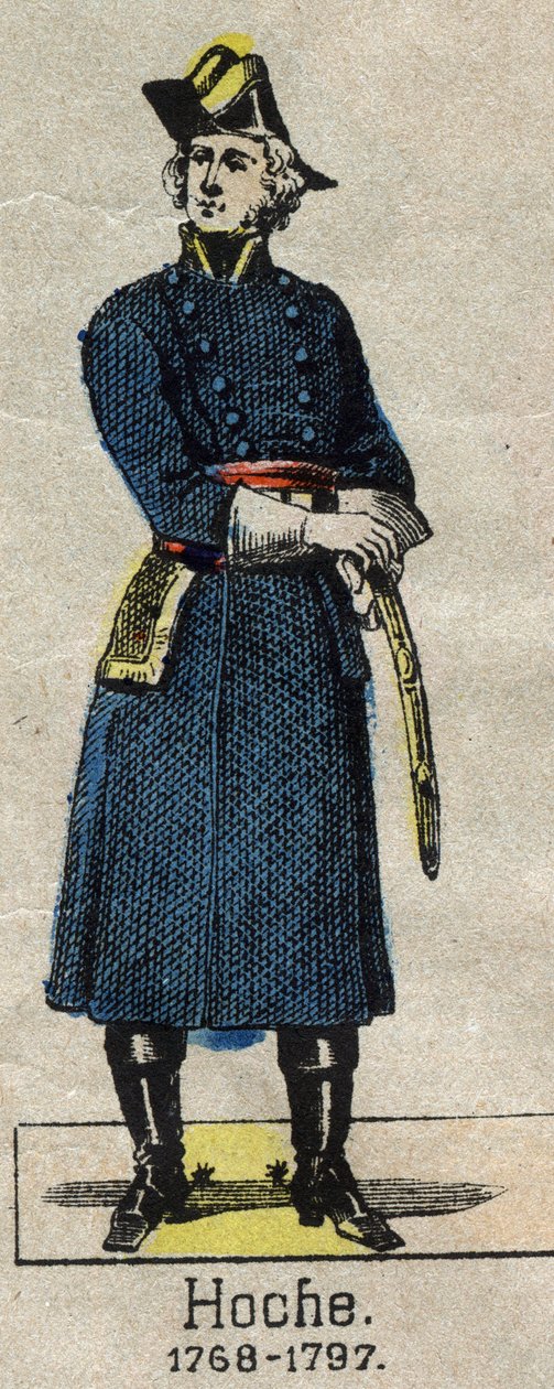General Louis Lazare Hoche'nin Portresi (1768-1797) 19. yüzyılın sonundan Epinal görüntüsü. by French School