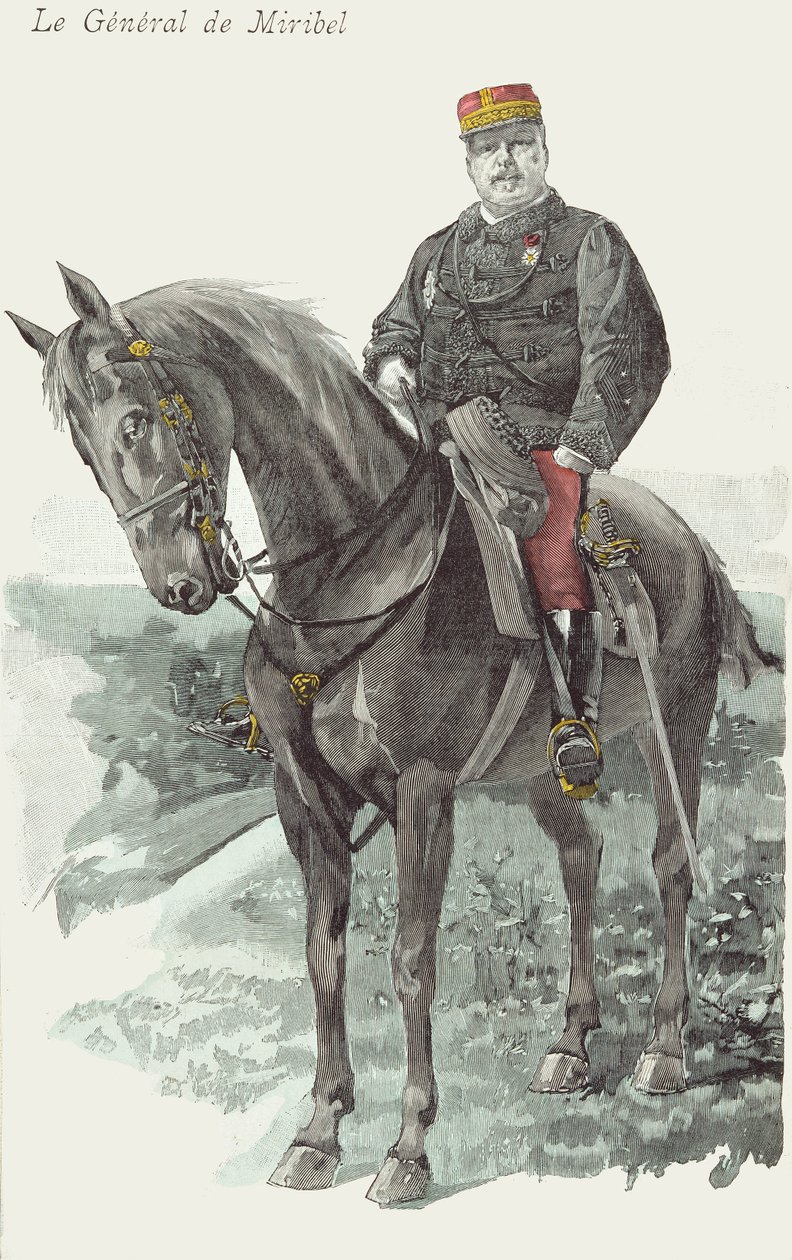 General de Miribel'in portresi (1831-93) (gravür) by French School