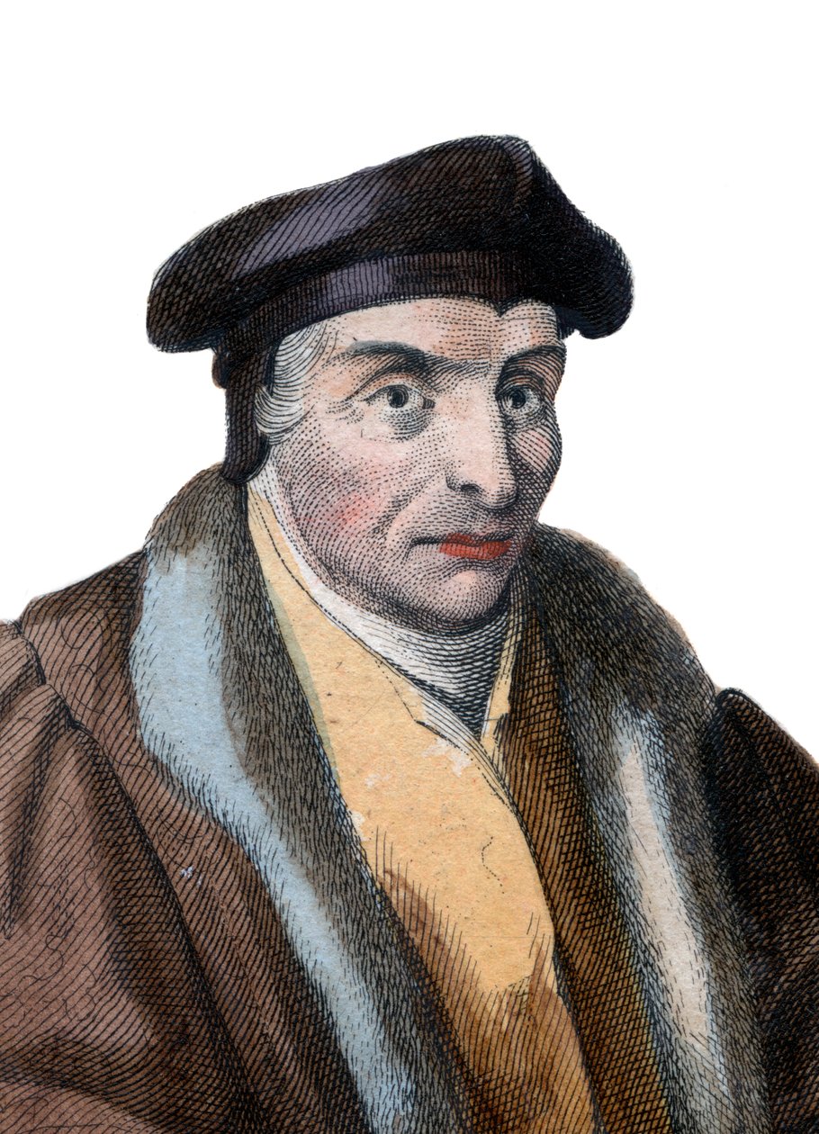 Guillaume Bude (Budee) (Budaeus) (1467-1540), Fransız bilgin portresi. by French School