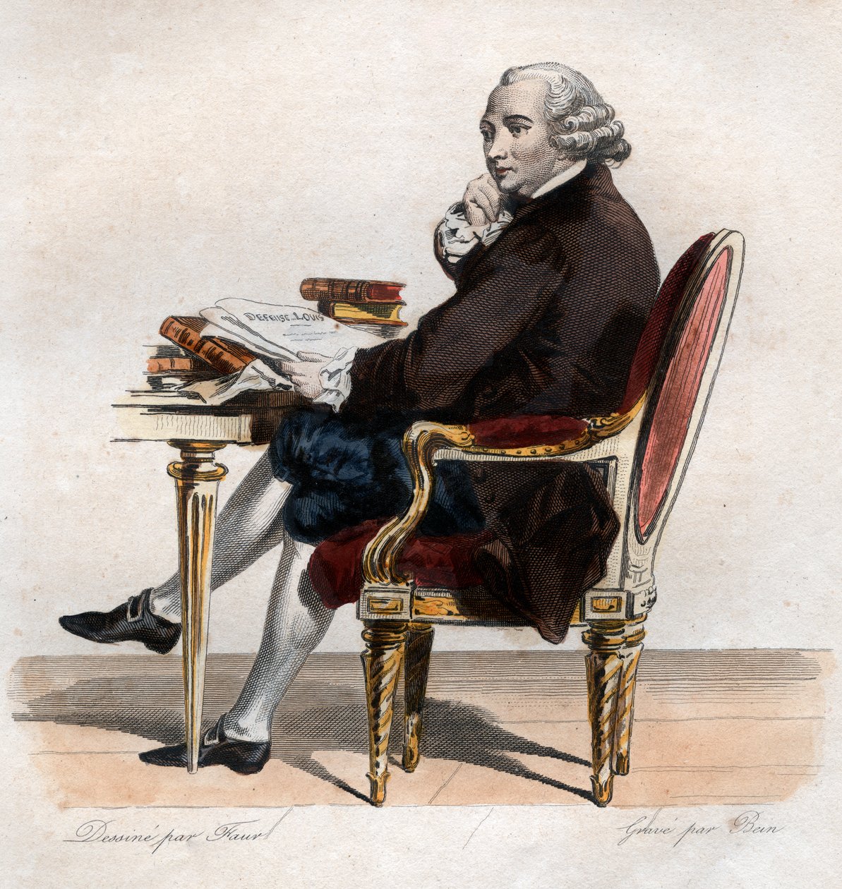Guillaume Chretien de Lamoignon de Malesherbes (1721-1794), Fransız devlet adamı ve bakanın portresi. by French School