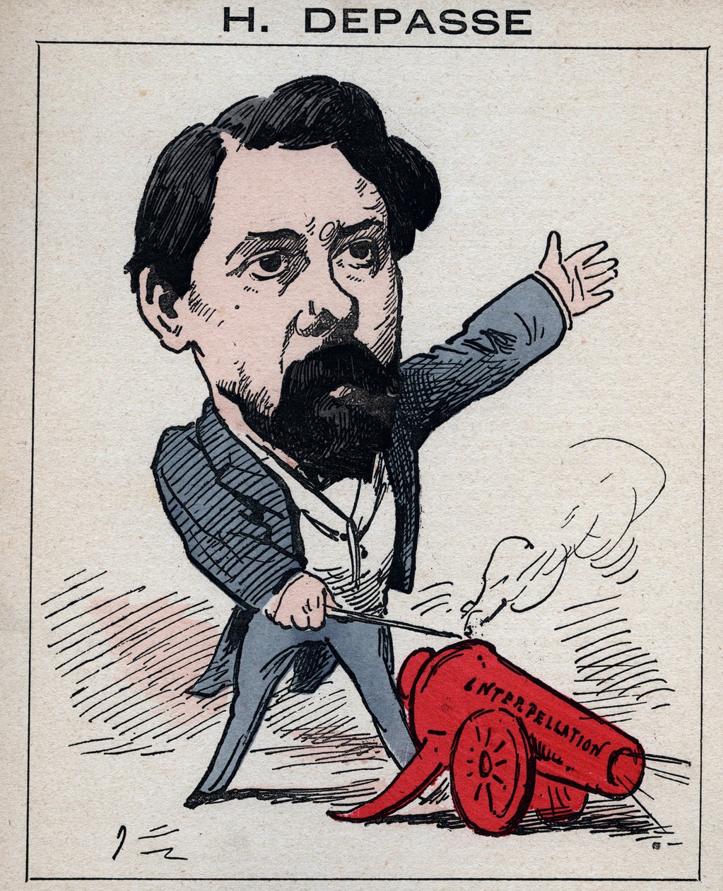 Hector Depasse (1842-1911) Fransız politikacı portresi - “Les Hommes d