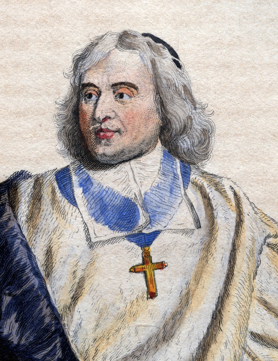 Jacques Benigne Bossuet (1627-1704), Fransız piskopos ve ilahiyatçı portresi. by French School