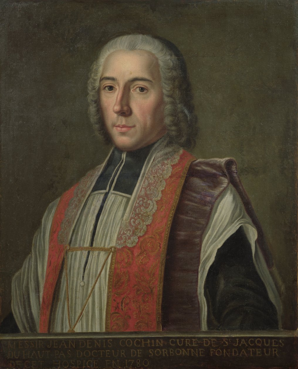 Jacques Denis Cochin'in Portresi (1726-83) Hopital Saint-Jacques'in Kurucusu by French School