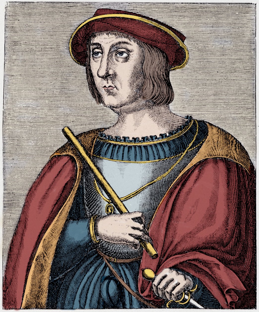 Paul Lacroix, ed Georges Hurtrel tarafından “Louis XII et Anne de Bretagne” adlı gravür Jacques II de Chabannes