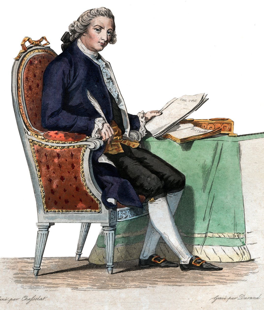 Jean-Baptiste-Louis Gresset (1709-1777), Fransız şair ve oyun yazarı portresi. by French School