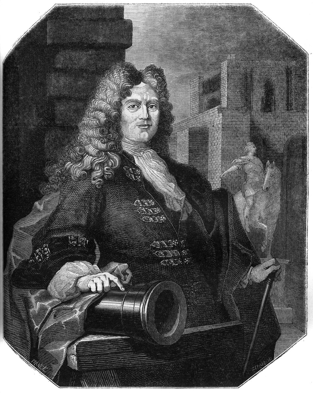 Jean Balthazar Keller (1638-1702), İsviçreli altın taşıyıcısı ve kurucusu portresi. by French School