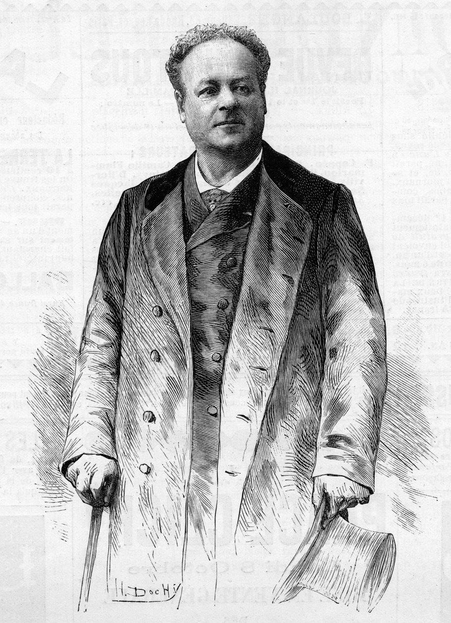 Jean Berthelier (1830-1888), Fransız aktör ve şarkıcı portresi. by French School